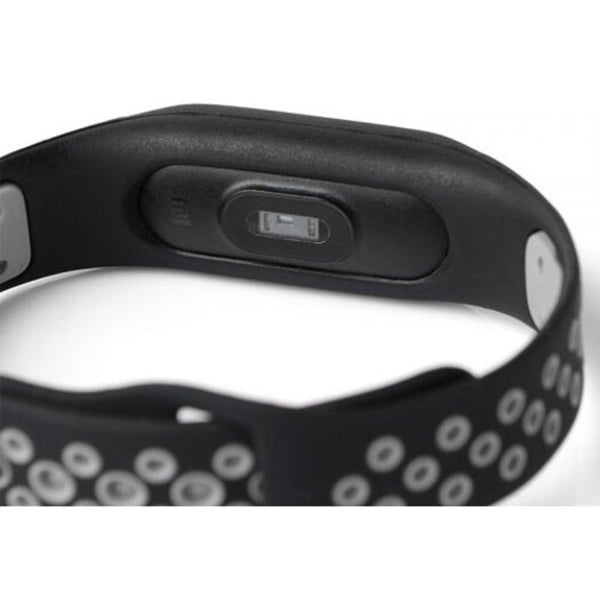 Silicone Smart Wrist Strap Wristband For Mi Band 2 Black And Grey