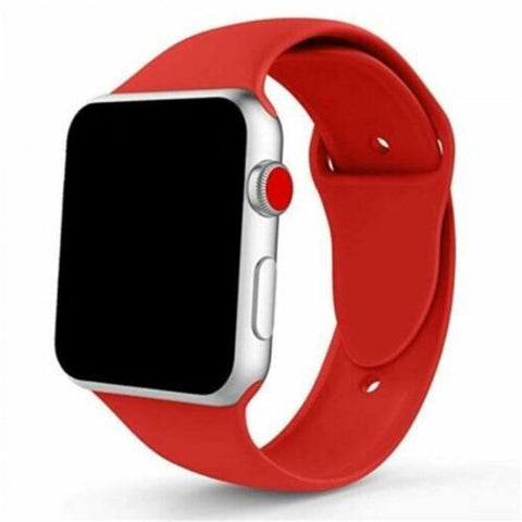 Silicone Sport Band Strap For Apple Watch Iwatch Series 4 3 2 1 38 / 40Mm 42 44Mm Red