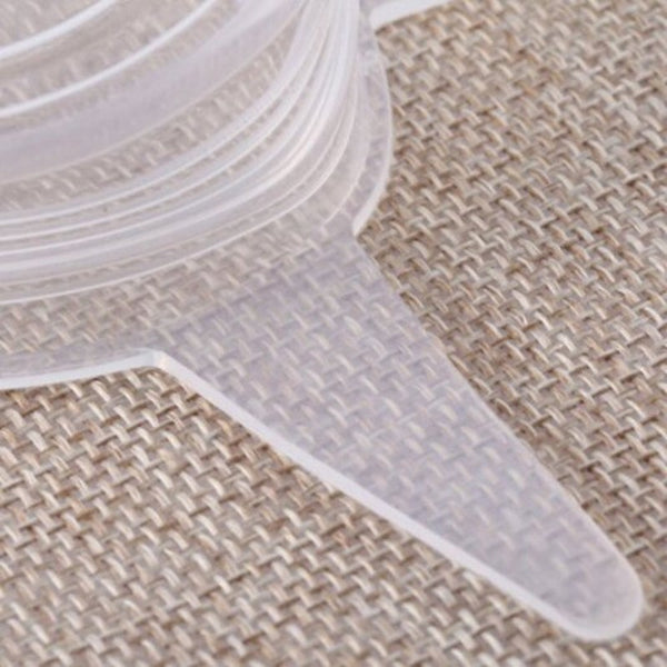 Silicone Stretch Lids 6Pcs / Pack Transparent Cling Film Foil & Food Wraps