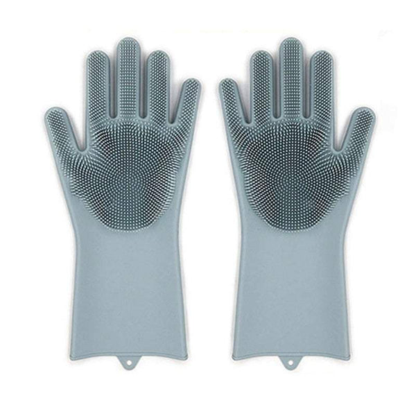 Rubber Gloves Magic Silicone Dishwashing Cleaning Household Brush Reusable Scrubber Cleaning Gloves