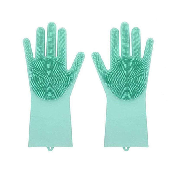 Rubber Gloves Magic Silicone Dishwashing Cleaning Household Brush Reusable Scrubber Cleaning Gloves