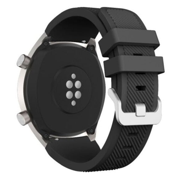 Silicone Watch Band Wrist Strap For Huawei Gt / Honor Magic 2 Pro Black Watch Bands