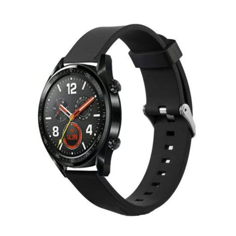 Silicone Watch Band Wrist Strap For Huawei Gt / 2 Pro Honor Magic Black