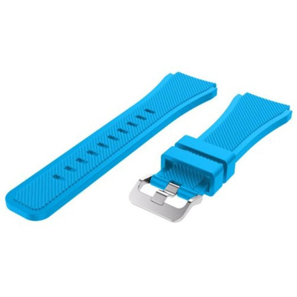 Silicone Watch Band Wrist Strap For Samsung Galaxy 46Mm Sm R800 Crystal Blue