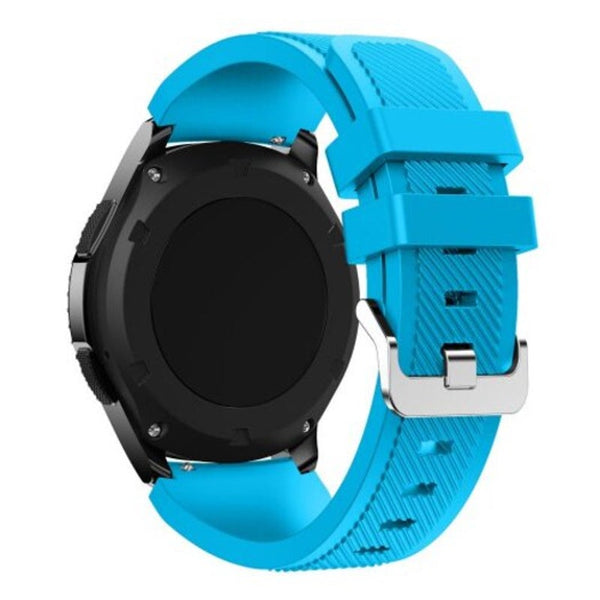 Silicone Watch Band Wrist Strap For Samsung Galaxy 46Mm Sm R800 Crystal Blue