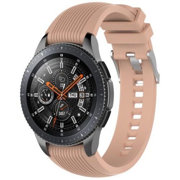 Silicone Wrist Straight Soft Sports Strap For Samsung Galaxy Watch 46Mm Width 22Mm Black
