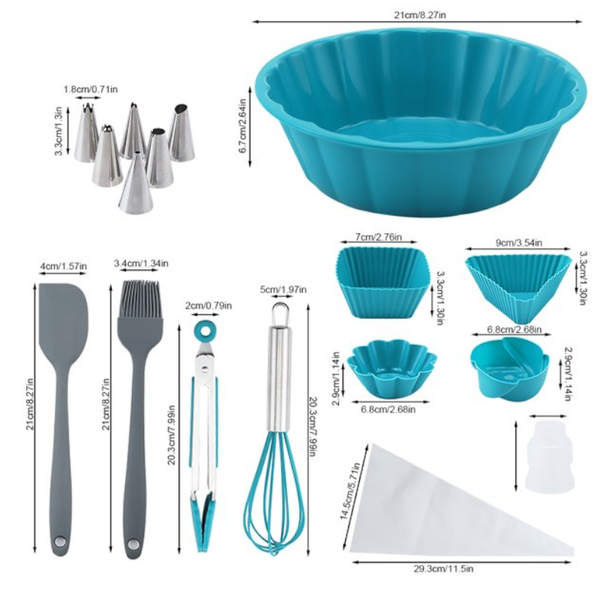 Silicone Cake Mould Kitchen Utensils Baking Set Bakeware Sets