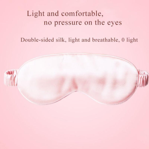 Black Or Pink Pure Silk Eye Mask Soft Sleeping Blindfold Sleep Masks
