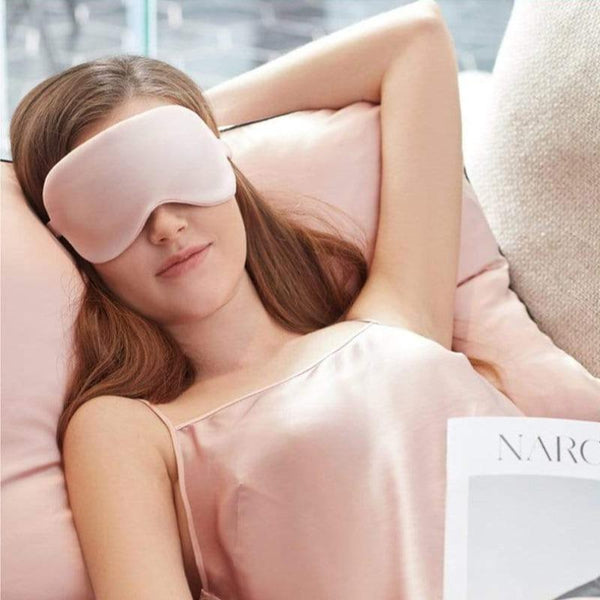 Black Or Pink Pure Silk Eye Mask Soft Sleeping Blindfold Sleep Masks