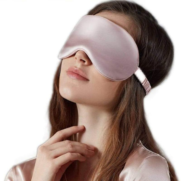 Black Or Pink Pure Silk Eye Mask Soft Sleeping Blindfold Sleep Masks