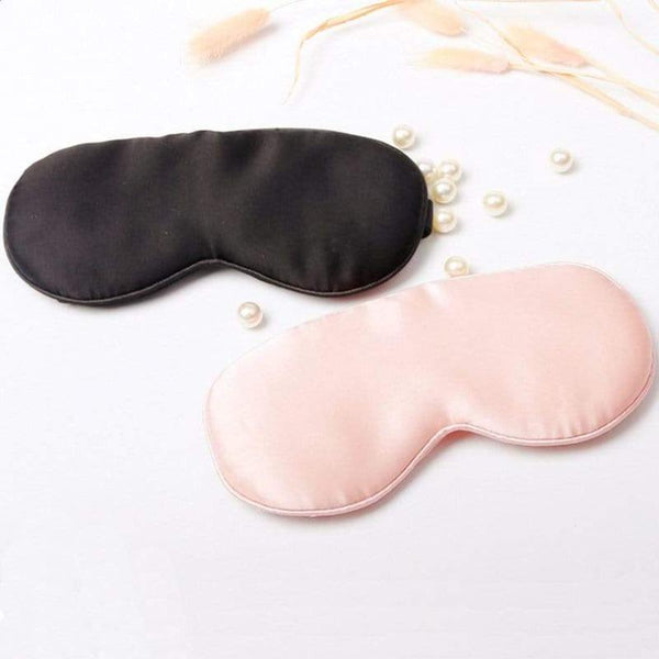 Black Or Pink Pure Silk Eye Mask Soft Sleeping Blindfold Sleep Masks