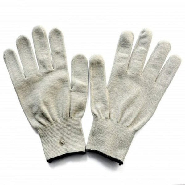 Silver Conductive Fiber Electrode Massage Gloves For Electrotherapy Therapy Compatible Other Massage