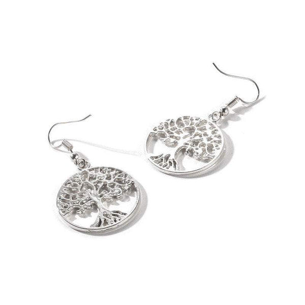Veile Studios Silver Titanium Steel Life Tree Pop Jewellery Earrings