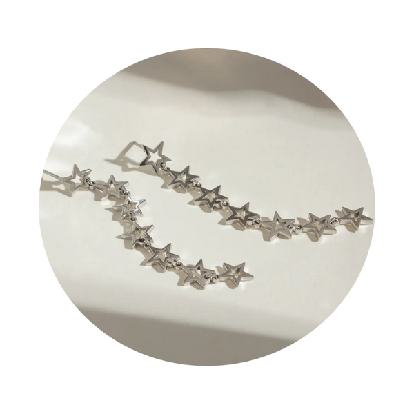 Stainless Steel Cutout Star Earrings