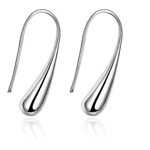 Veile Studios Simple Drop Hook Sterling Silver Tear Earrings
