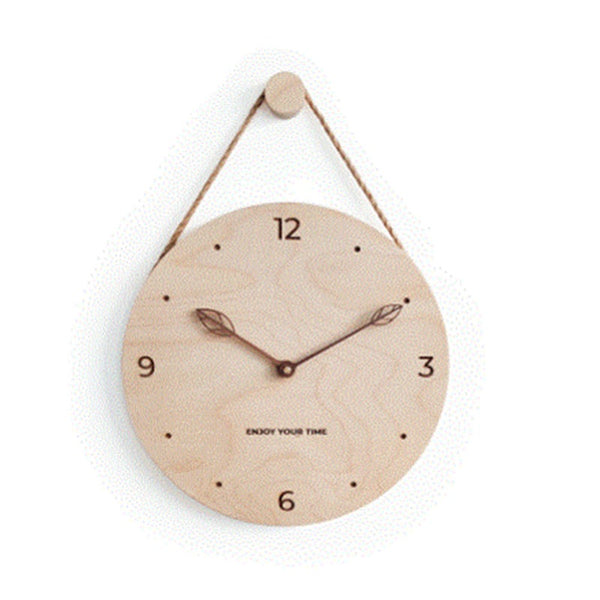Simple Style 12Inches Hanging Rope Wall Clock Watch Living Room Office Cafe Decoration Art Large Wall Clocks
