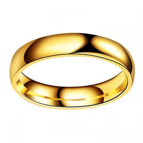 Simple Titanium Steel Cambered Surface Ring Stainless Glaze Gold Us 13