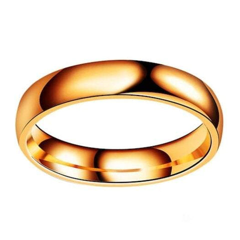 Rings Simple Titanium Steel Cambered Surface Stainless Glaze Rose Gold Us 9
