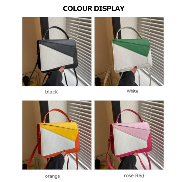 Simple Fashion Crossbody Shoulder Bag Colour Contrast Women's Bags & Handbags