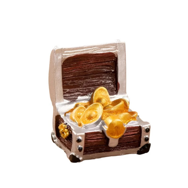 Simulation Treasure Chest Box Antique Resin Fish Tank Landscape Ornaments Decorations
