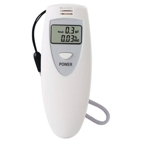Single Screen White Portable Alcohol Tester Concentration Detector Breathable