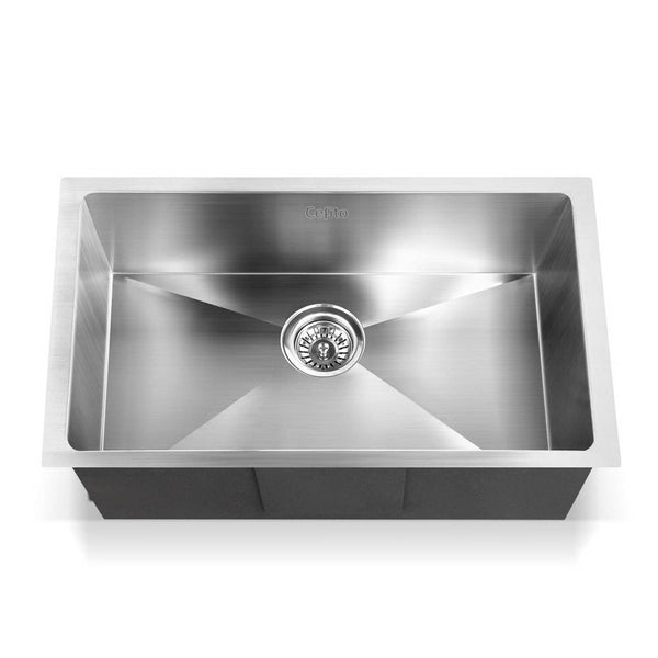 Cefito 70Cm X 45Cm Stainless Steel Kitchen Sink Under/Top/Flush Mount Silver Kitchen Sinks