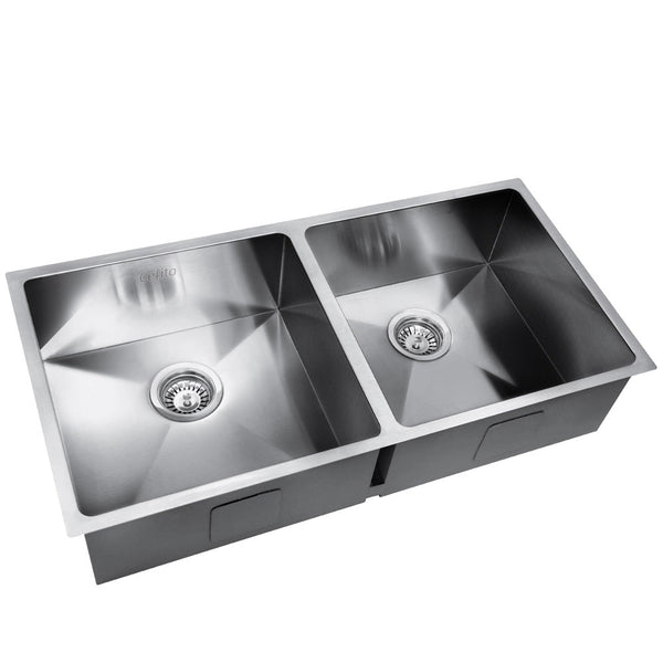 Cefito 86.5Cm X 44Cm Stainless Steel Kitchen Sink Under/Top/Flush Mount Silver Kitchen Sinks