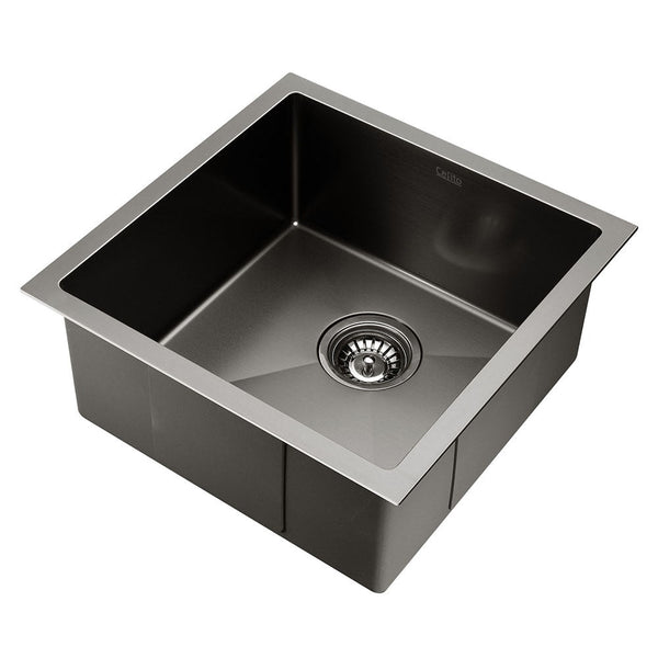 Cefito 44Cm X Stainless Steel Kitchen Sink Under/Top/Flush Mount Black Kitchen Sinks