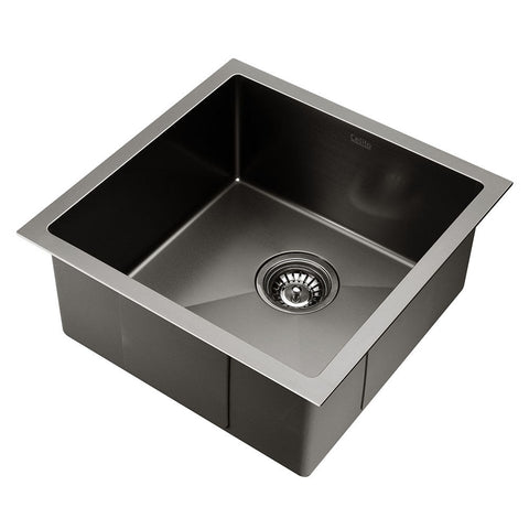 Cefito 44Cm X Stainless Steel Kitchen Sink Under/Top/Flush Mount Black
