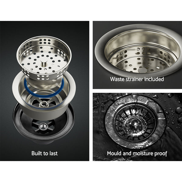 Cefito Kitchen Sink Basin Stainless Steel Under/Top/Flush Mount Bowl 750X450mm Kitchen Sinks