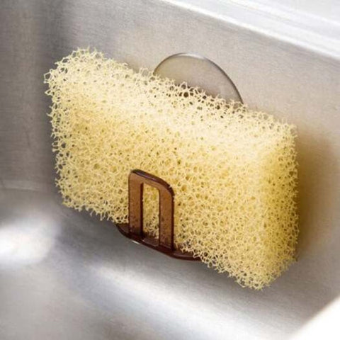 Sink Sucker Type Abs Sponge Storage Rack Portable Draining Soap Holder Coffee