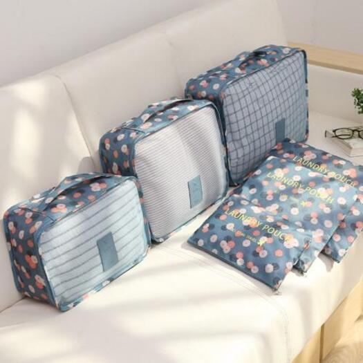Packing Organisers Six Piece Set Of Luggage Travel Accessories Storage Bags