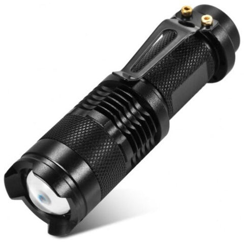 Sk68 Cree Q5 350Lm Zoomable Led Flashlight Black