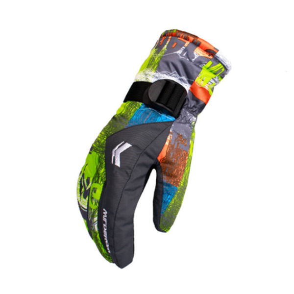 Ski 100 Waterproof Warm Snow Blue Gloves