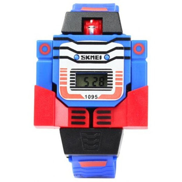 Skmei 1095 Robot Dial Led Watch With Rubber Band For Children Blue