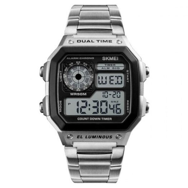 Veile Studios Skmei 1335 Male Business Table Outdoor Sports Personality Square Digital Display Electric Watch Black Watches