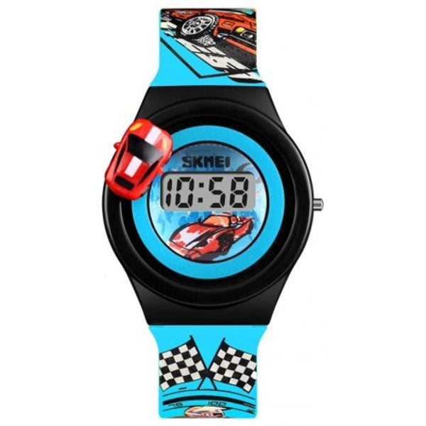 Veile Studios Skmei Children Electronic Watch Car Shape Toy Lcd Digital Wrist Watches Children's Watches