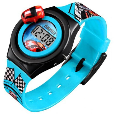 Skmei Children Electronic Watch Car Shape Toy Lcd Digital Wrist Watches