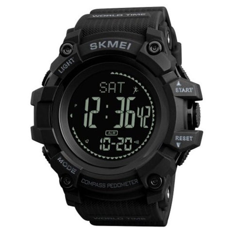 Skmei Fashion Sports Outdoor Multifunctional Waterproof Tide Compass Watch Black