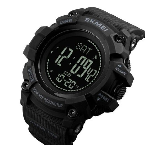 Veile Studios Skmei Fashion Sports Outdoor Multifunctional Waterproof Tide Compass Watch Black Watches