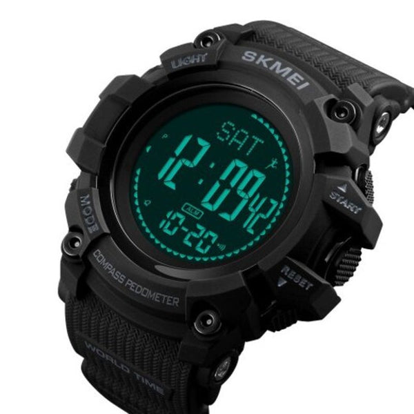 Veile Studios Skmei Fashion Sports Outdoor Multifunctional Waterproof Tide Compass Watch Black Watches