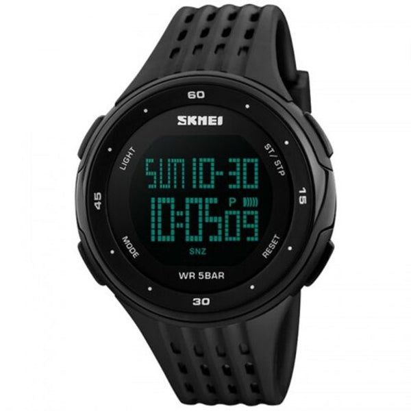 Veile Studios Skmei Large Dial Led Digital Waterproof Alarm Calendar Fashion Casual Watch Black Watches