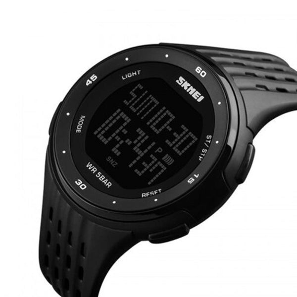 Veile Studios Skmei Large Dial Led Digital Waterproof Alarm Calendar Fashion Casual Watch Black Watches