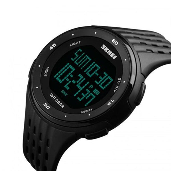 Veile Studios Skmei Large Dial Led Digital Waterproof Alarm Calendar Fashion Casual Watch Black Watches