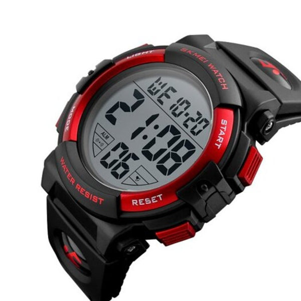 Veile Studios Skmei Sports Men Outdoor Fashion Digital Multifunction 50M Waterproof Watch Red Watches