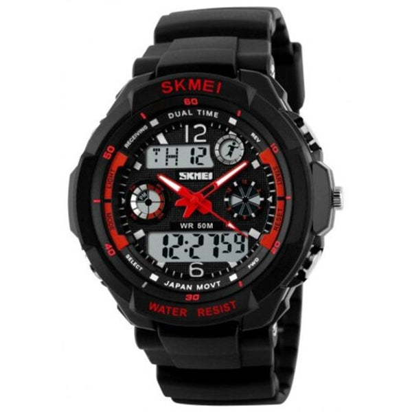 Veile Studios Skmei Sports Shock Resistant Men Led Military Digital Quartz Watche Red Watches