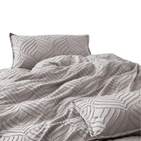 Cleverpolly Tufted Ultra Soft Microfiber Quilt Cover Set Single Quilt Covers