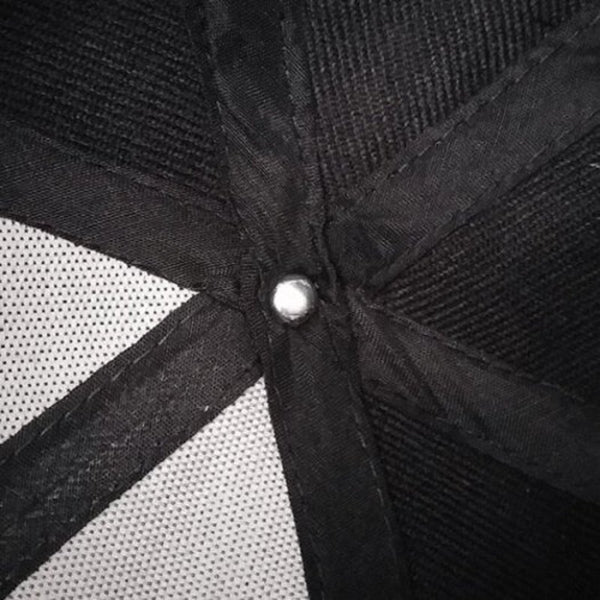 Skull Pattern Spot Printed Flat Brim Hat Black Hats