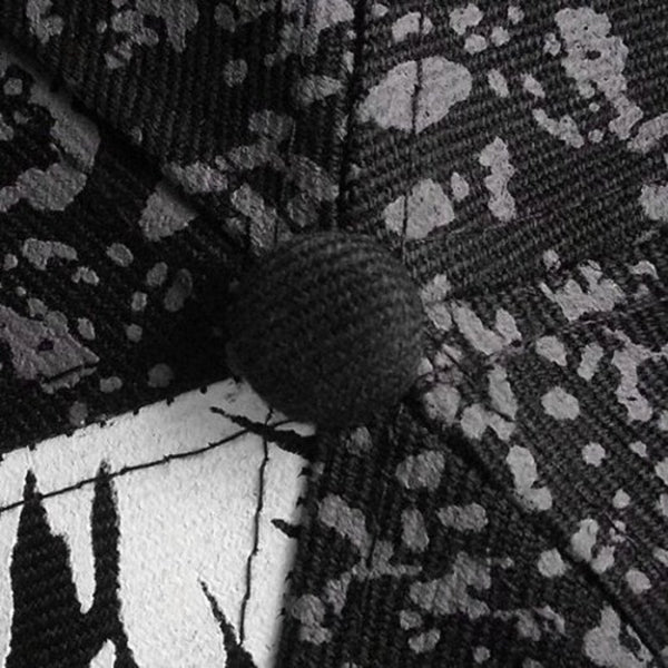 Skull Pattern Spot Printed Flat Brim Hat Black Hats