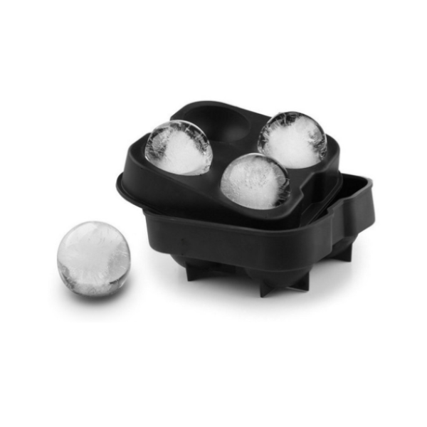 Skulls Or Spheres Large Black Ice Cube Tray Silicone Mold Ice Cubes Trays & Moulds